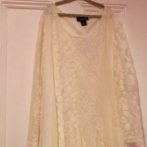Women's off white lace mini dress with tag